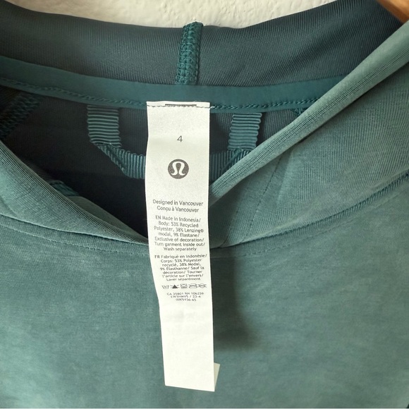 NWT Lululemon Softstreme Hoodie Storm Teal Size 4 - Picture 3 of 10